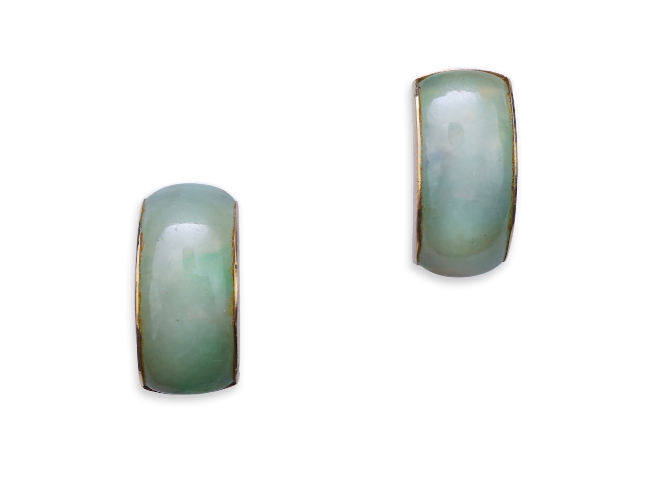 A pair of jadeite earrings